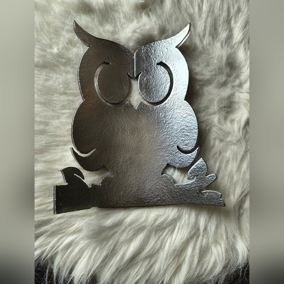 Art Glass OWL Curved 9”x 7” Iridescent Orange Vetri Di Nennella - Picture 7 of 12